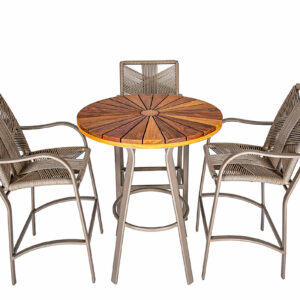 Bistrô Madrid com Mesa bistrô e 4 Banquetas